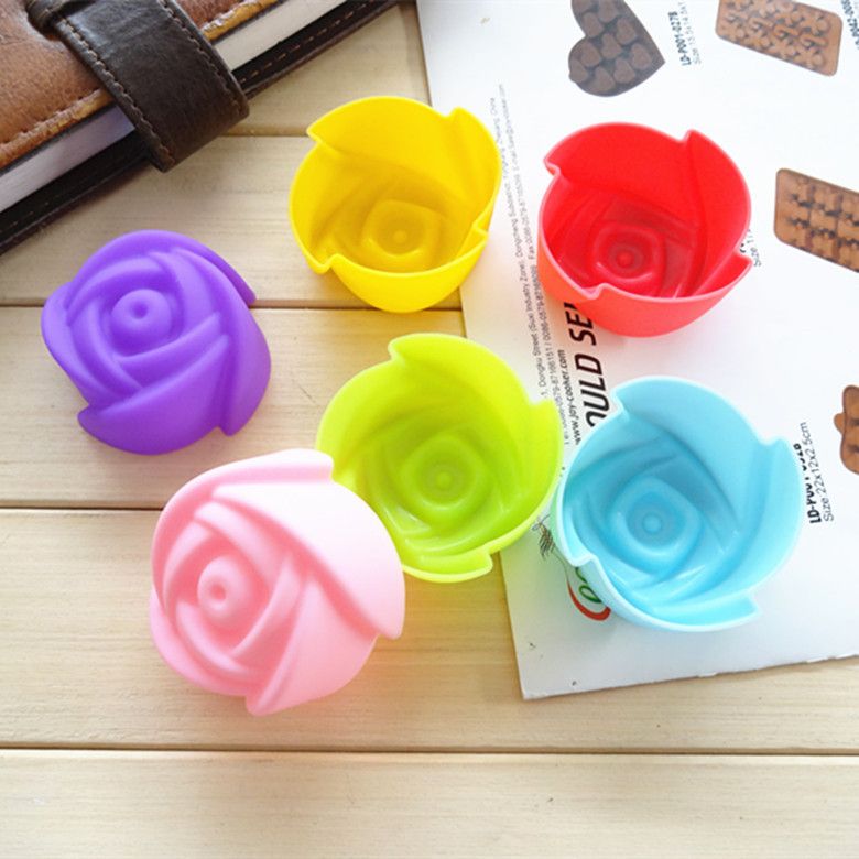 Silicone Cake Mold 5CM rose Soap Pudding Jelly Mold Chocolate Mousse Mold Ice Cube