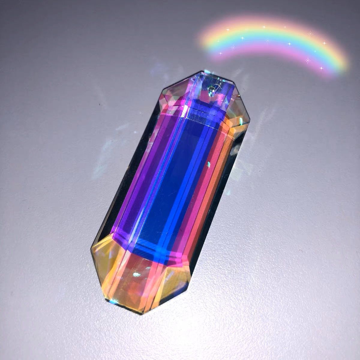 Sun Catcher Crystal Rainbow Prism Pendant Window Bedroom Magic Color Hanging Wall Decoration Wind Bell DIY Accessories