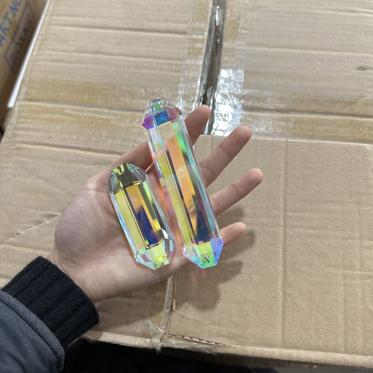 Sun Catcher Crystal Rainbow Prism Pendant Window Bedroom Magic Color Hanging Wall Decoration Wind Bell DIY Accessories