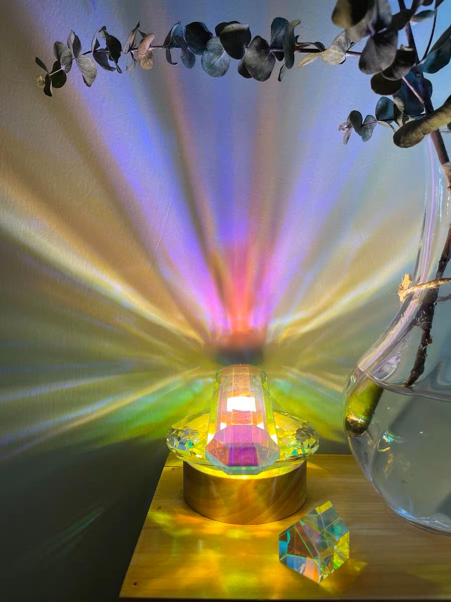 Sun Catcher Crystal Rainbow Prism Pendant Window Bedroom Magic Color Hanging Wall Decoration Wind Bell DIY Accessories