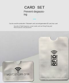 10PCS Shielded Magnetic Card RFD Aluminum Foil NFC Anti-theft Brush Shielded Card Case Anti-degaussing Credit Bank Card ID Card Case