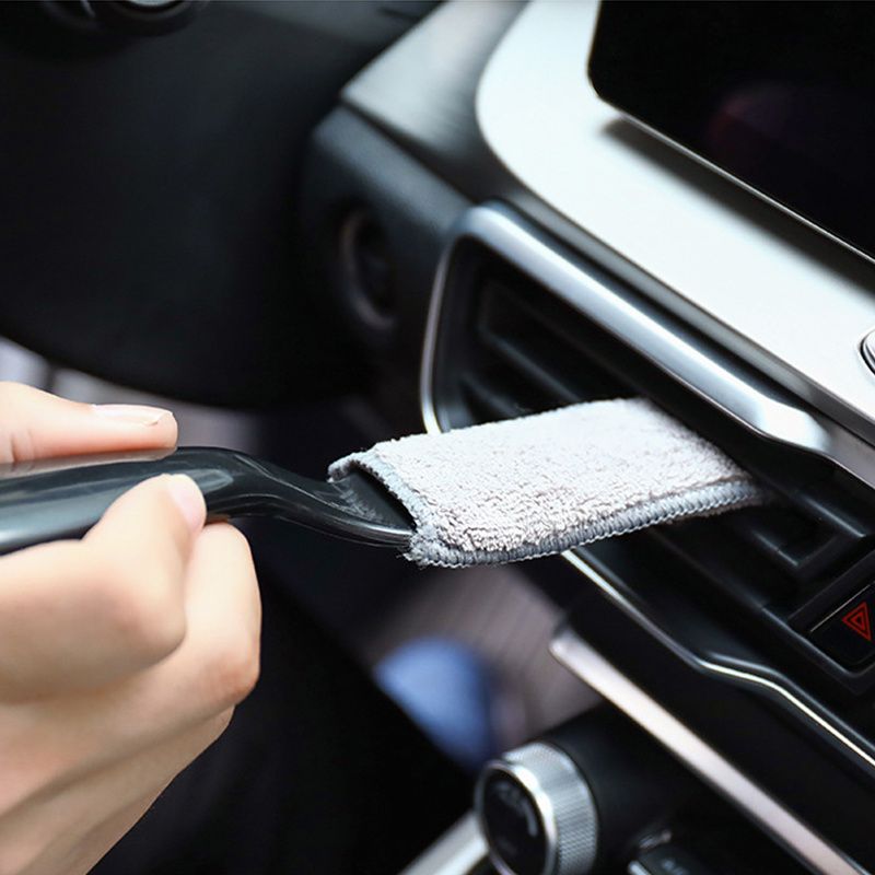 1Pc/Car Cleaning Tools Air Conditioning Air Outlet Cleaning Dust Removal Soft Brush Multifunctional Auto Interior Cleaning Tool