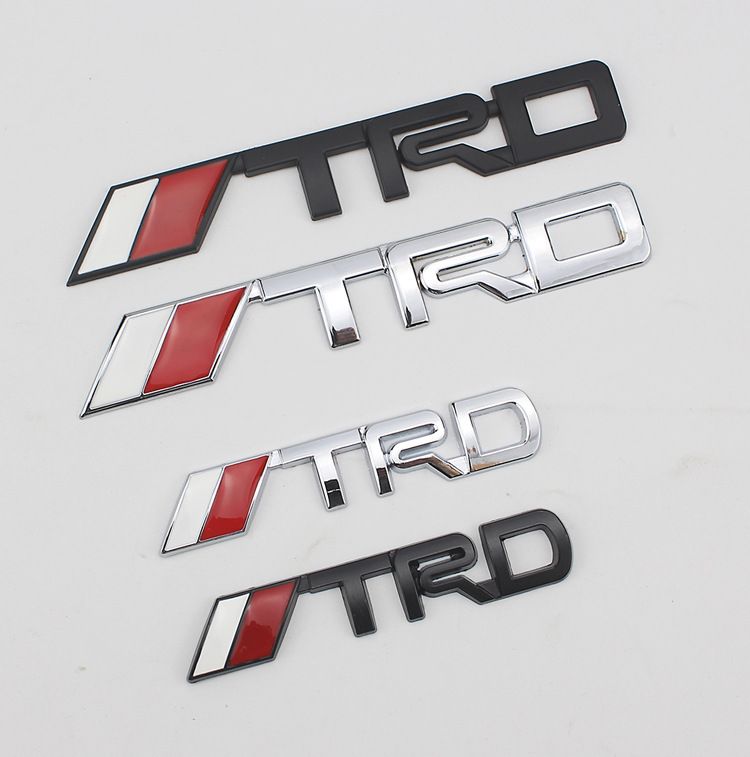 TRD Metal Labeling Car Modified Car Logo 3D Three-dimensional Car Sticker Body Small Sticker Metal Labeling