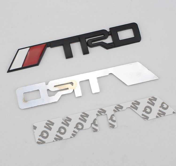 TRD Metal Labeling Car Modified Car Logo 3D Three-dimensional Car Sticker Body Small Sticker Metal Labeling