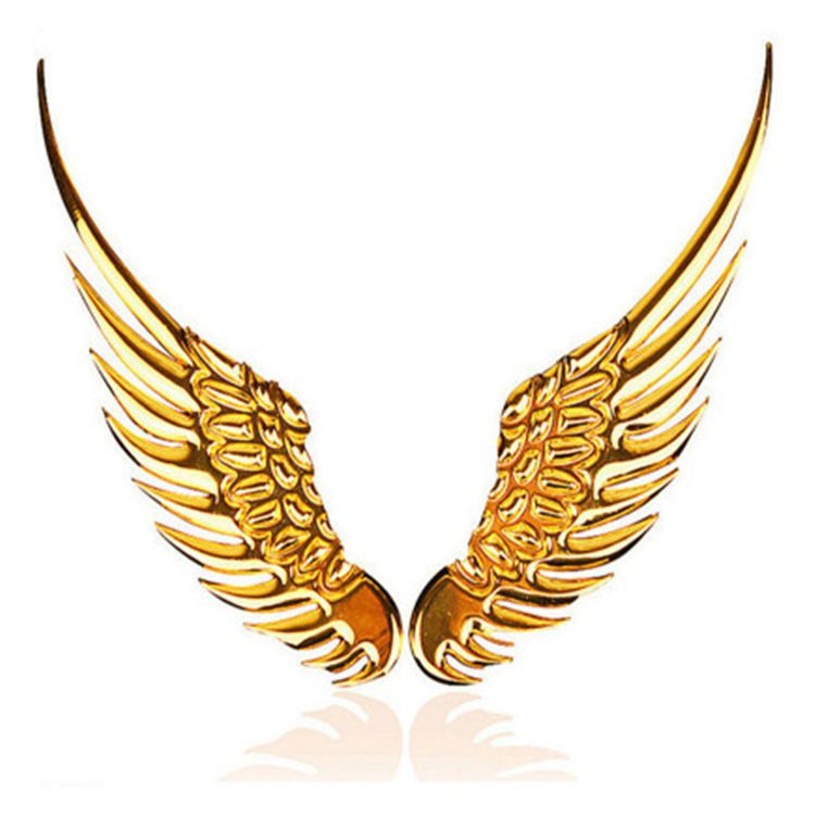 Angel Wings Eagle Wings Pure Metal Car Tail Label Car Label Modification Personality Decorative 3D Sticker