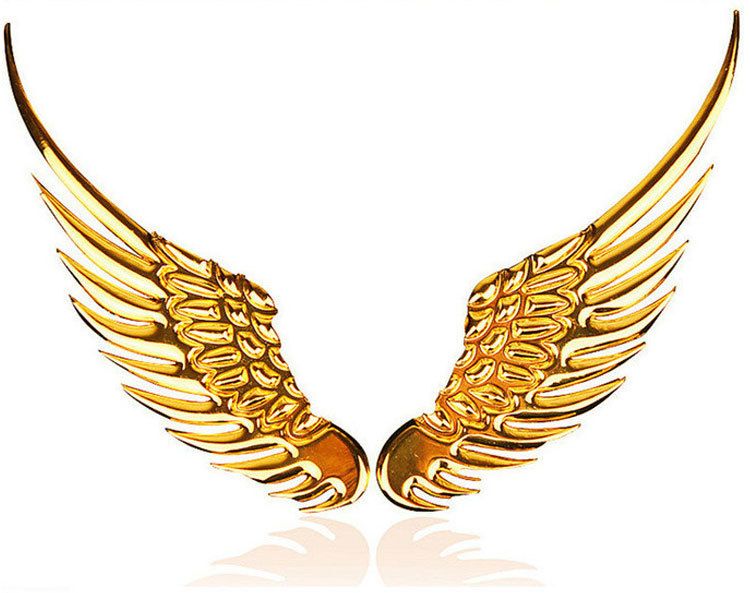 Angel Wings Eagle Wings Pure Metal Car Tail Label Car Label Modification Personality Decorative 3D Sticker