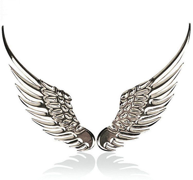 Angel Wings Eagle Wings Pure Metal Car Tail Label Car Label Modification Personality Decorative 3D Sticker