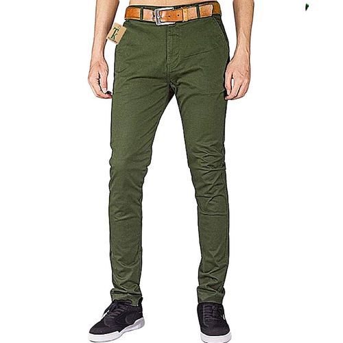Hard Khaki Men's Trouser Casual-Green skin tight and loose jeans, corporate pants, sport out fit and lots more of everyday office smart casuals, from the best designers in the world.