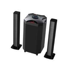 Amtec AM-02 2.1 Our systems feature a seamless design with powerful full-range drivers to deliver powerful, clear 360° stereo sound with deep bass. Extra wired subwoofer pumping out ground-shaking bas