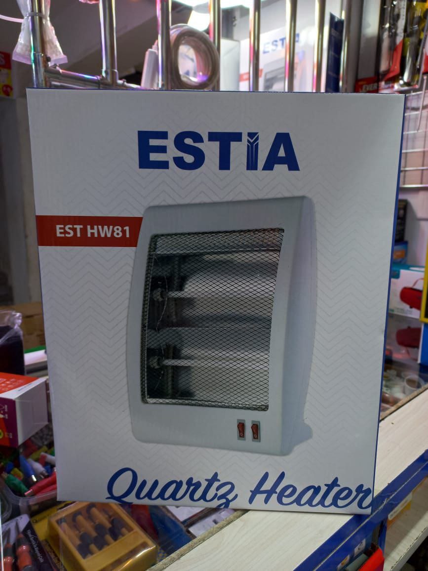 Estia quartz room heaterQuartz Heater
Safe for use
Efficient and effective
Durable
Color: White
Strong heavy duty plastic body