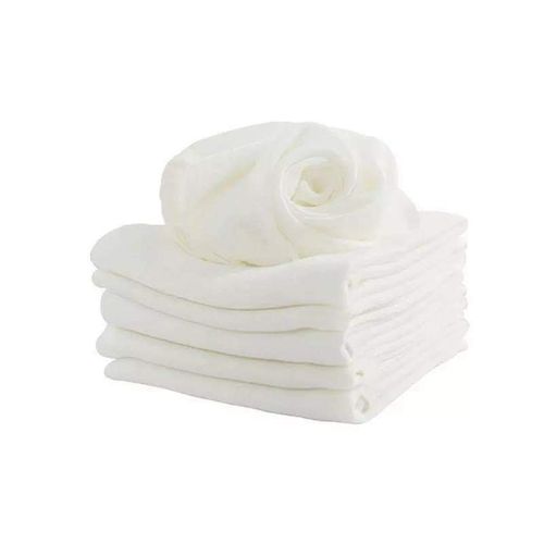 WHITE BABY LINERS 6PCS Pure Cotton Baby Cloth Diaper Nappies Liners Used as a diaper liner. .Used as baby wipes. Used as baby wash clothe