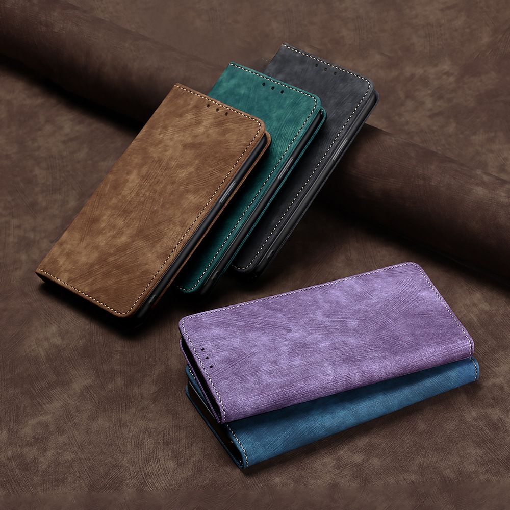 Wallet Flip Cover for Nothing Phone2 / Phone 2 with RFID Anti-theft Brush Skin Feeling PU+TPU Shockproof Case