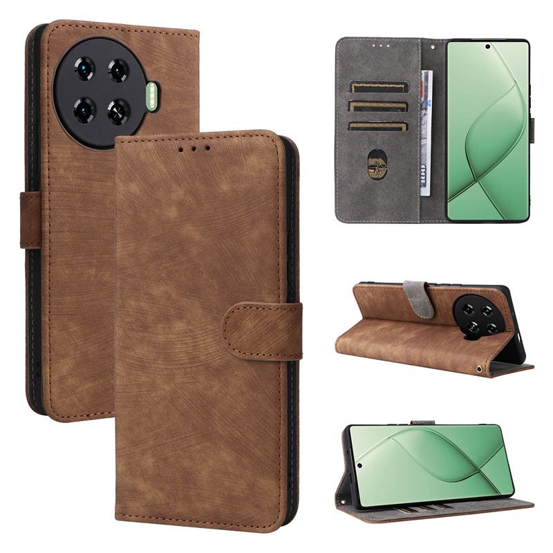 Wallet Flip Cover for Tecno Spark 20 Pro Plus, 6.78" Leather Case Shockproo Bumper with Rfid Protection Cover