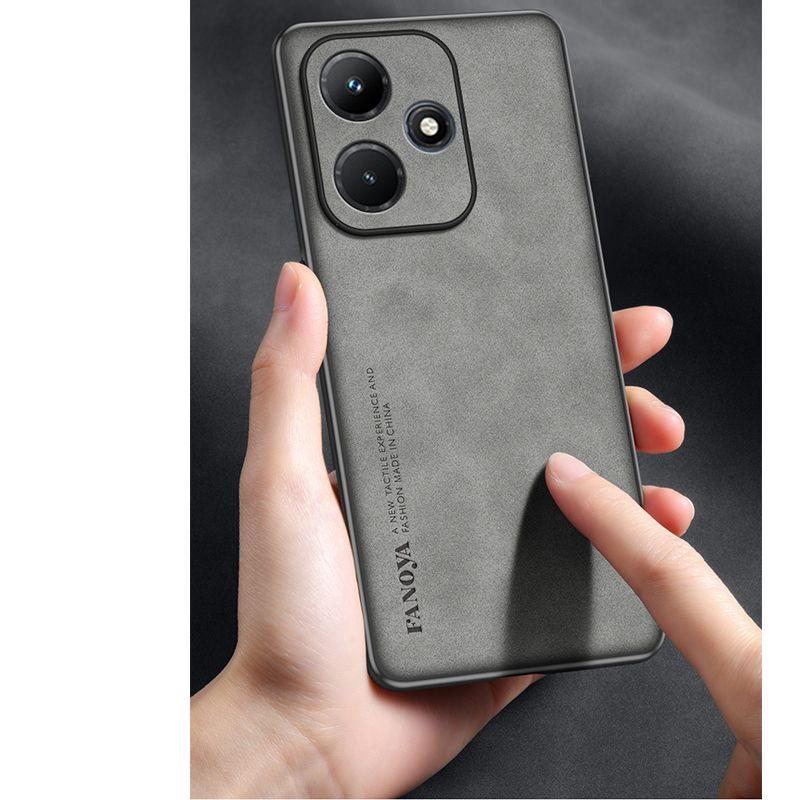 Phone Case for Infinix Hot 40i / Smart 8 Suede Leather Skin-friendly feel PC Back TPU Edge Protective Cover