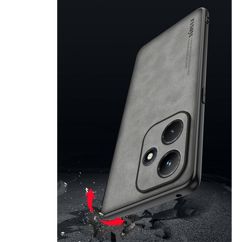 Phone Case for Infinix Hot 40i / Smart 8 Suede Leather Skin-friendly feel PC Back TPU Edge Protective Cover