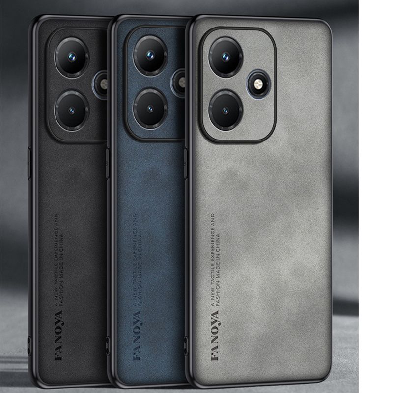 Phone Case for Infinix Hot 40i / Smart 8 Suede Leather Skin-friendly feel PC Back TPU Edge Protective Cover