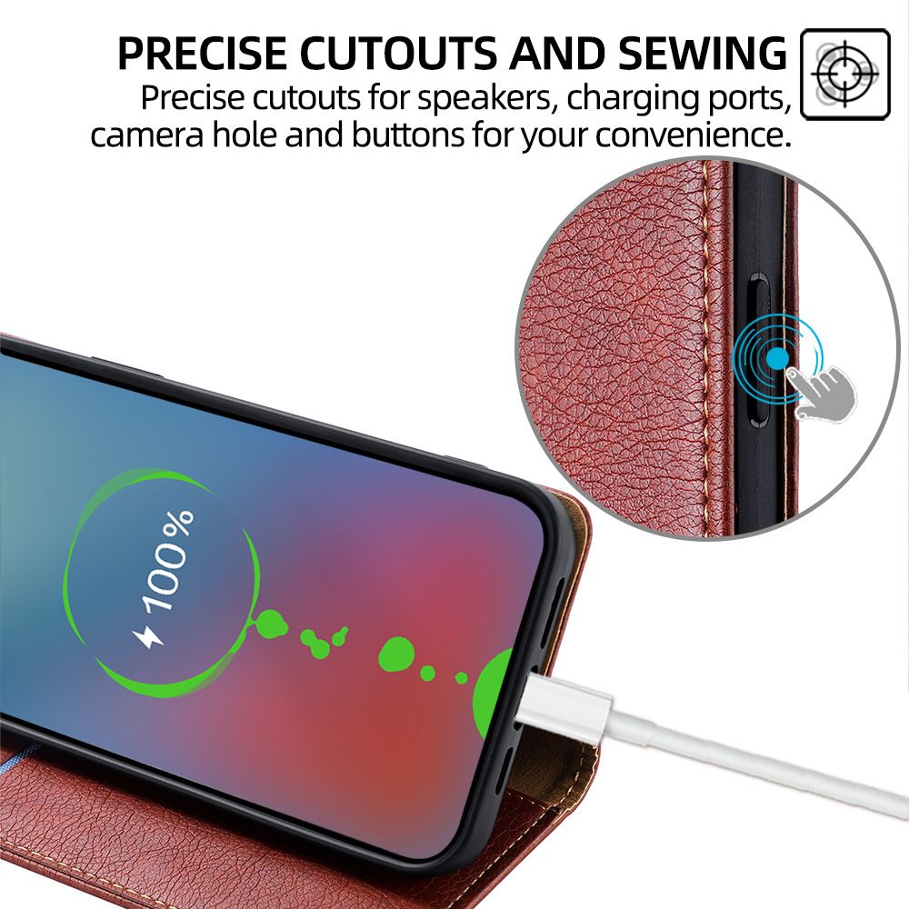 PU Leather Flip Cover for Infinix Note 30 VIP Case Wallet Card Slots Magnetic Closure Shockproof Cover