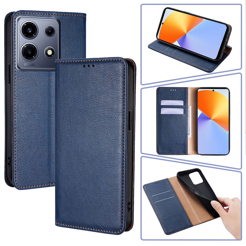 PU Leather Flip Cover for Infinix Note 30 VIP Case Wallet Card Slots Magnetic Closure Shockproof Cover