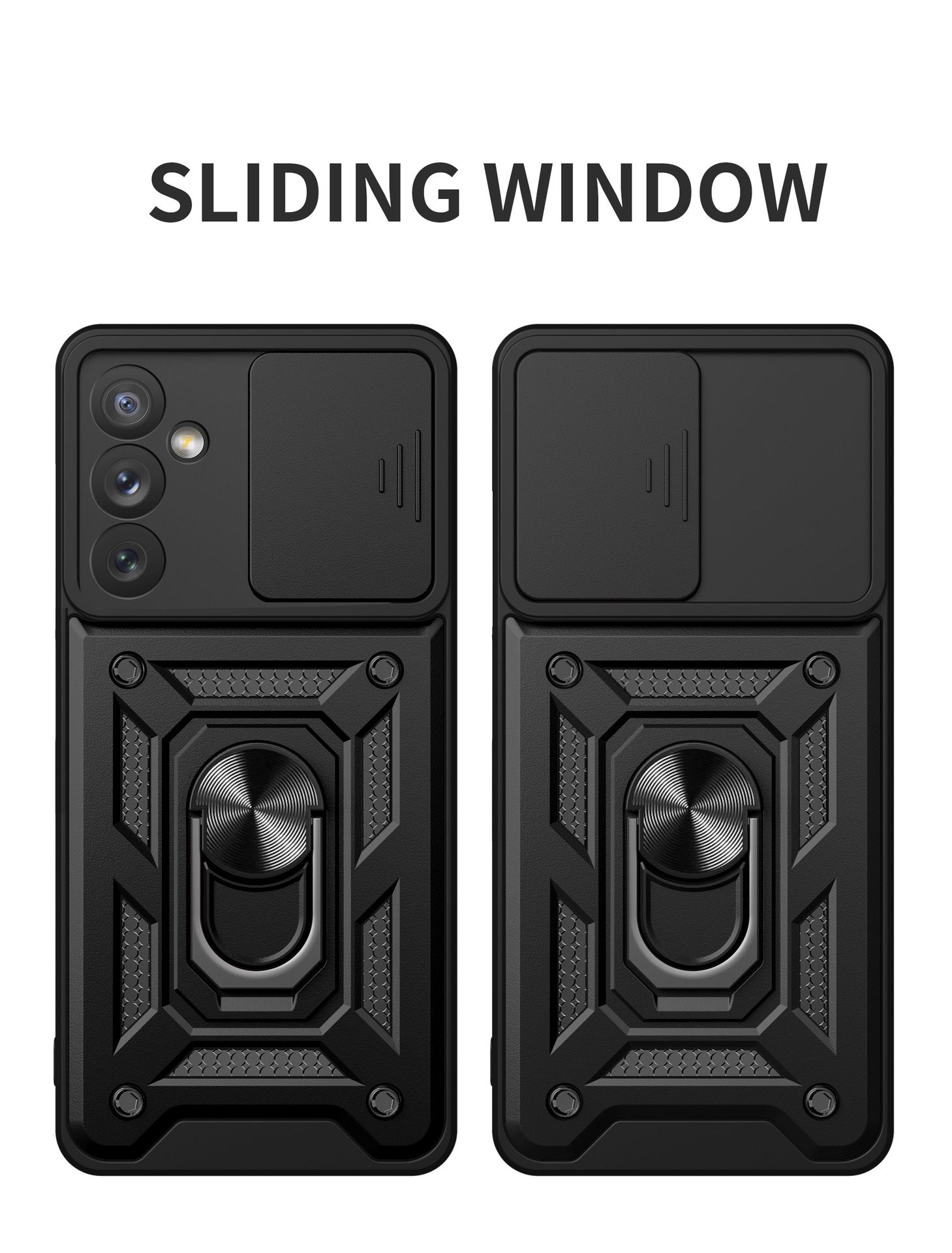 Samsung Galaxy A54 5G Phone Case with Sliding Camera Cover,Heavy Duty Rugged Military Grade Shockproof Built-in 360° Magnetic Stand Holder