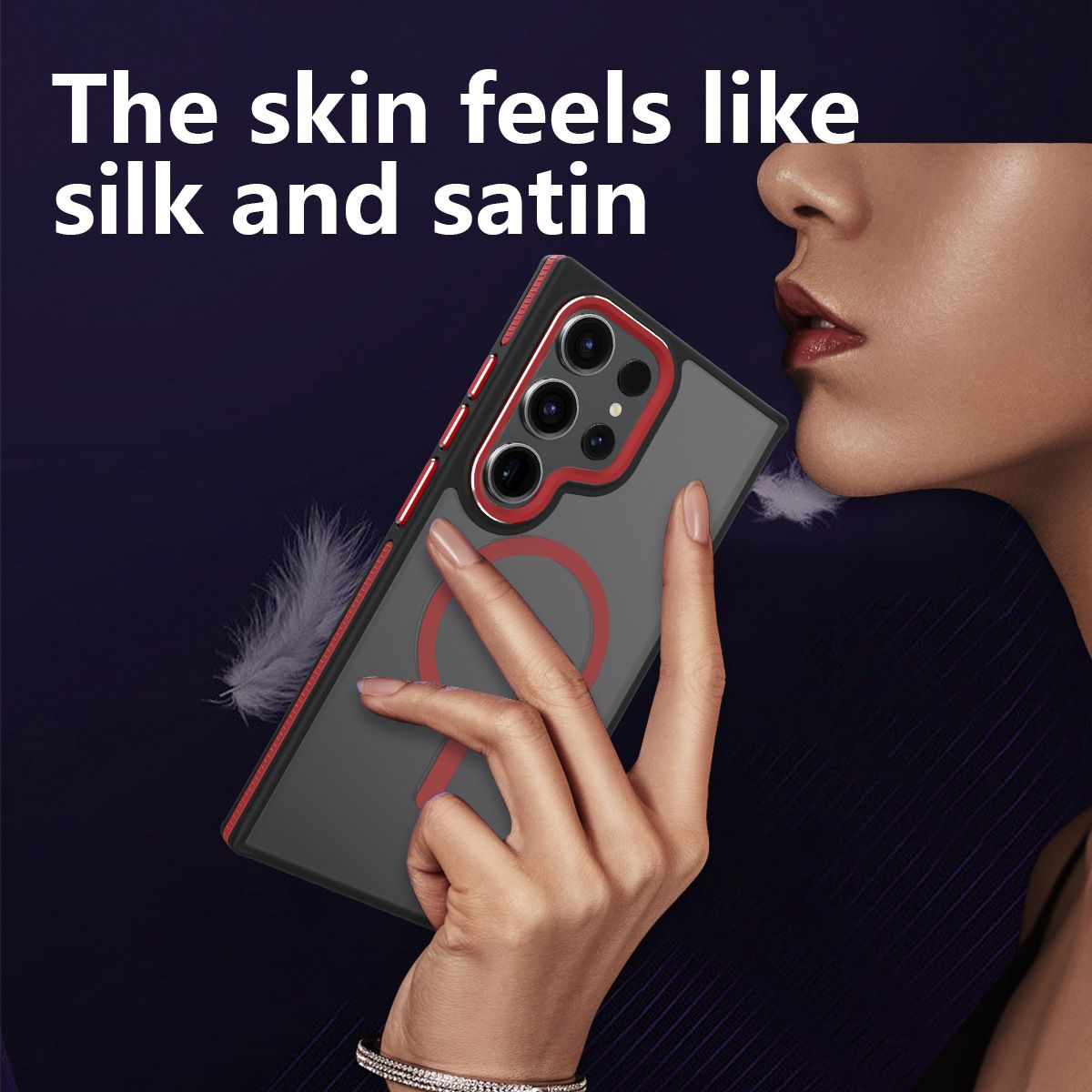 Phone Case for Samsung Galaxy S24 Ultra Skin-friendly feel Matte Magnetic Cover