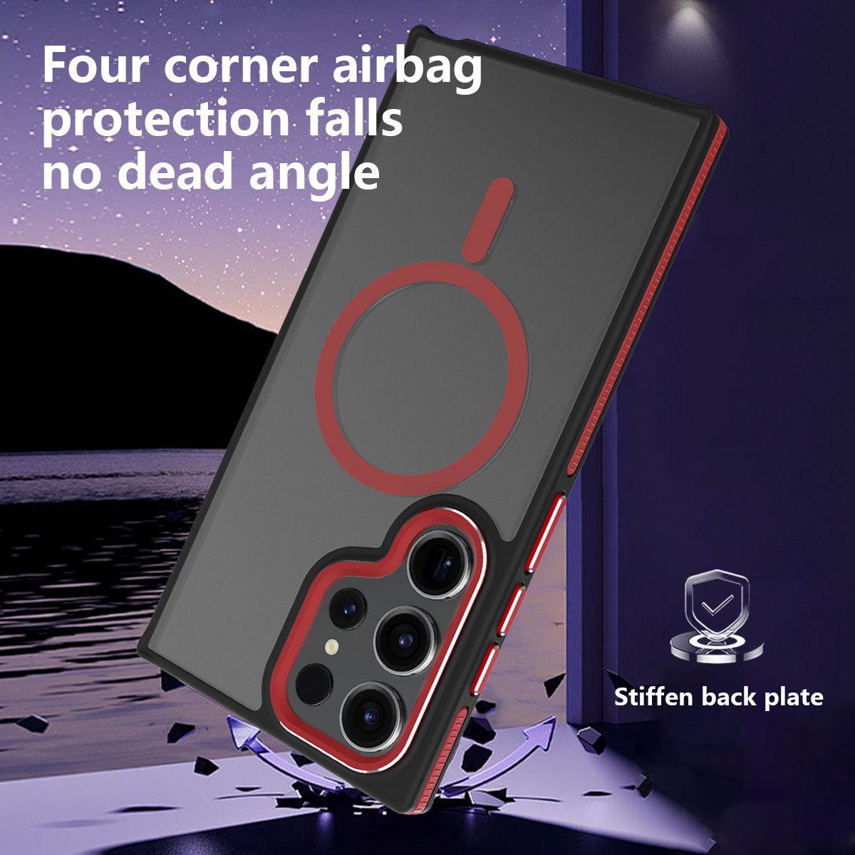 Phone Case for Samsung Galaxy S24 Ultra Skin-friendly feel Matte Magnetic Cover