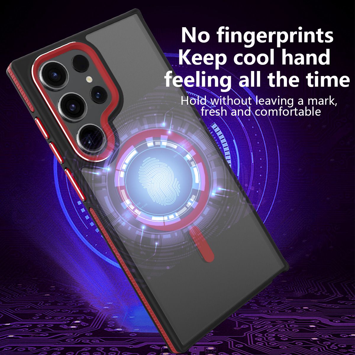 Phone Case for Samsung Galaxy S24 Ultra Skin-friendly feel Matte Magnetic Cover