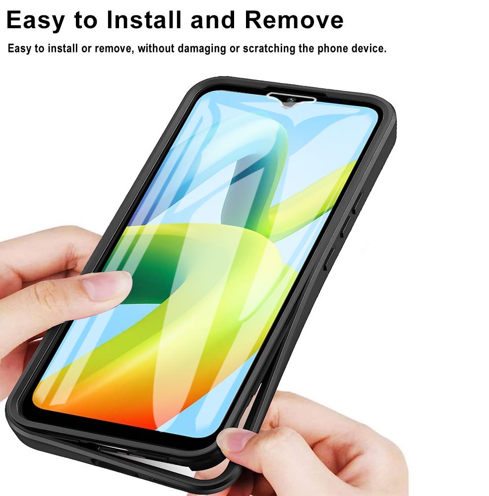 Phone Case for [Xiaomi Redmi A1 Plus] 360 Degree Full Protection Transparent Back Cover Built-in Screen Protector