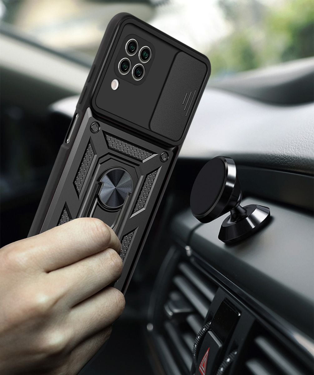 Luxury Phone Case The Camera Lens Cover For Huawei P40 Lite/Nova 7i/Nova 6 SE Shockproof Bumper Cover vehicle-mounted Magnetic Kickstand Case