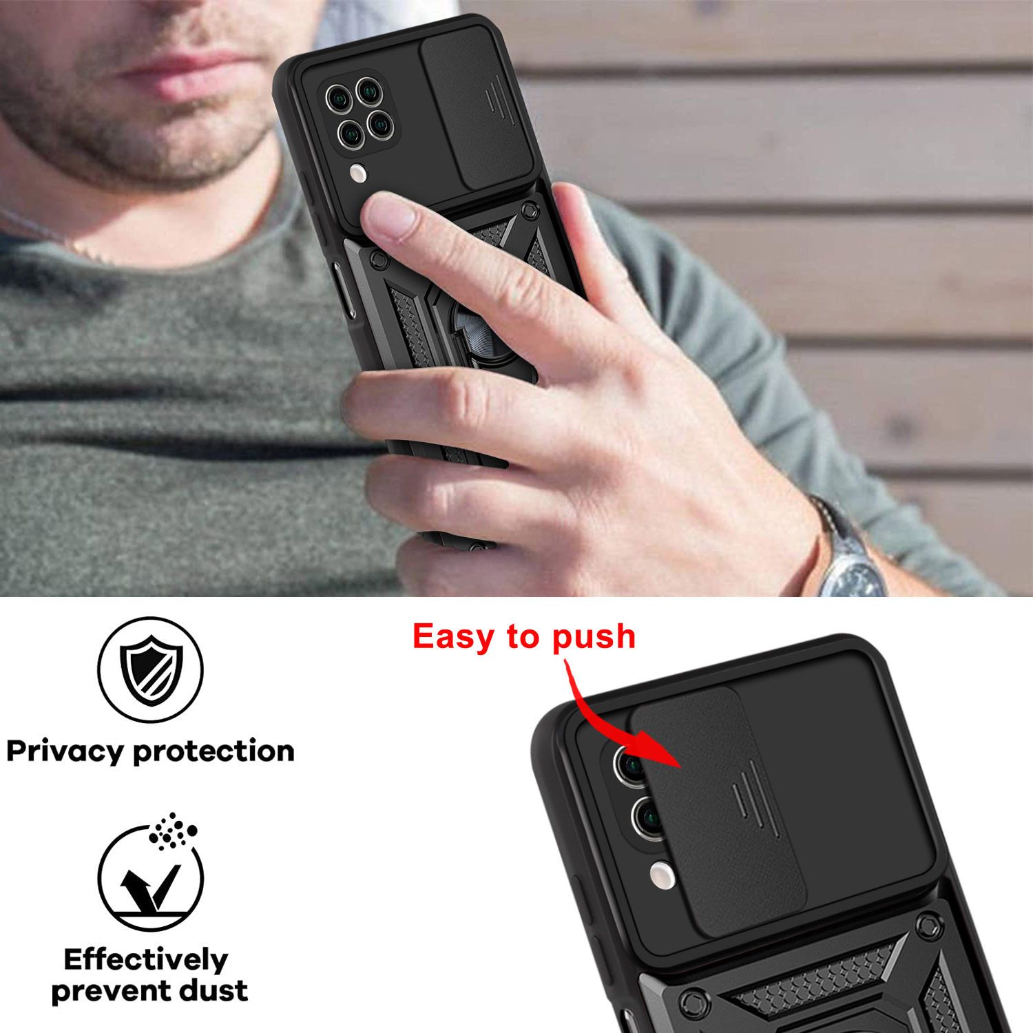 Luxury Phone Case The Camera Lens Cover For Huawei P40 Lite/Nova 7i/Nova 6 SE Shockproof Bumper Cover vehicle-mounted Magnetic Kickstand Case