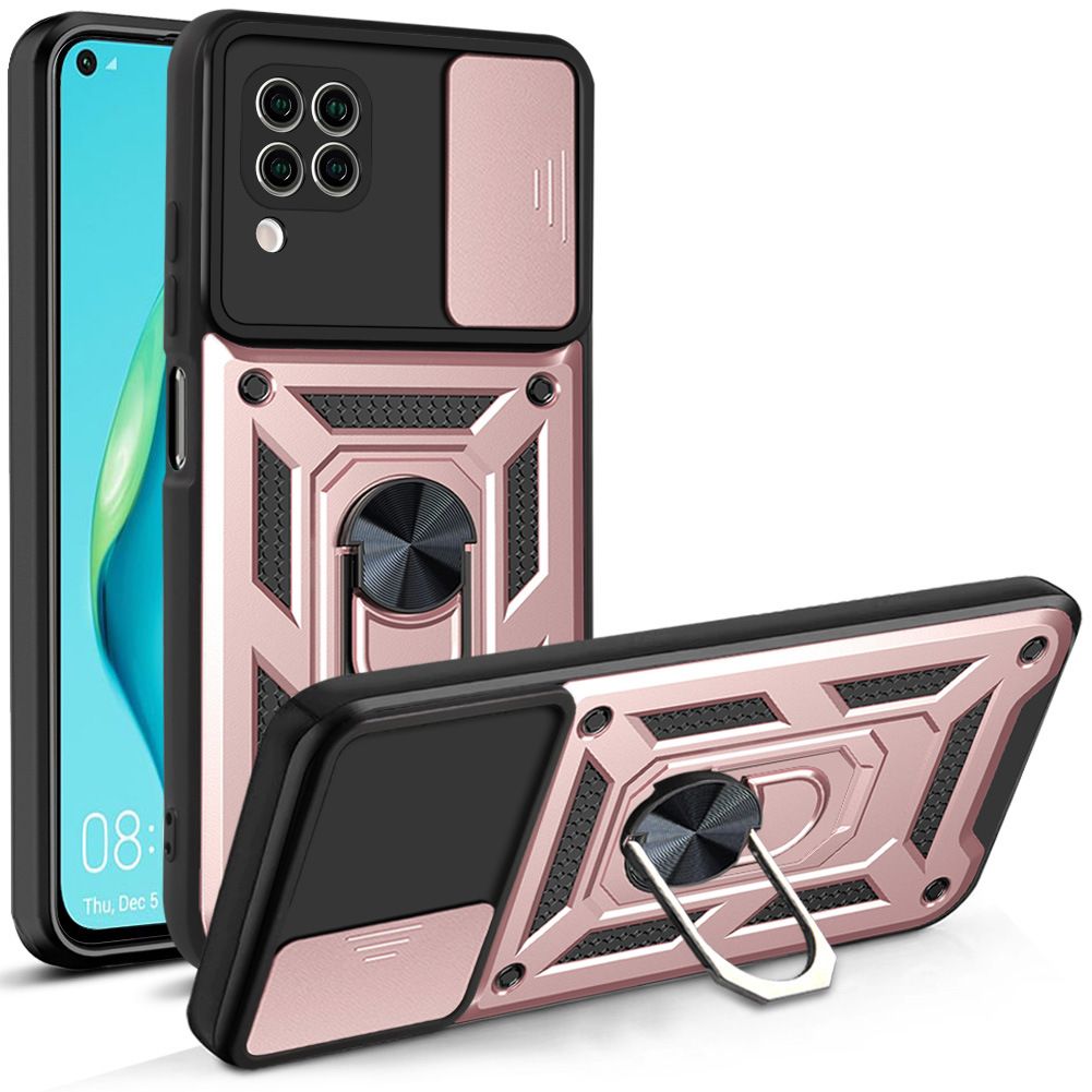 Luxury Phone Case The Camera Lens Cover For Huawei P40 Lite/Nova 7i/Nova 6 SE Shockproof Bumper Cover vehicle-mounted Magnetic Kickstand Case