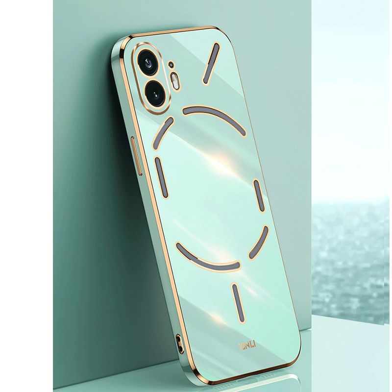 Phone Case for Nothing Phone 2A / Nothing Phone 1 / 2 Shockproof Bumper Colourful Straight Edge Plating Silicone Cover