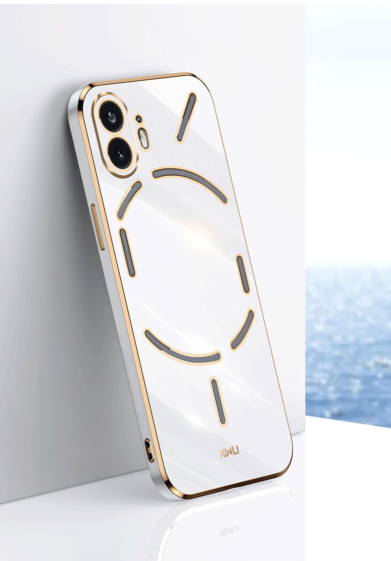 Phone Case for Nothing Phone 2A / Nothing Phone 1 / 2 Shockproof Bumper Colourful Straight Edge Plating Silicone Cover