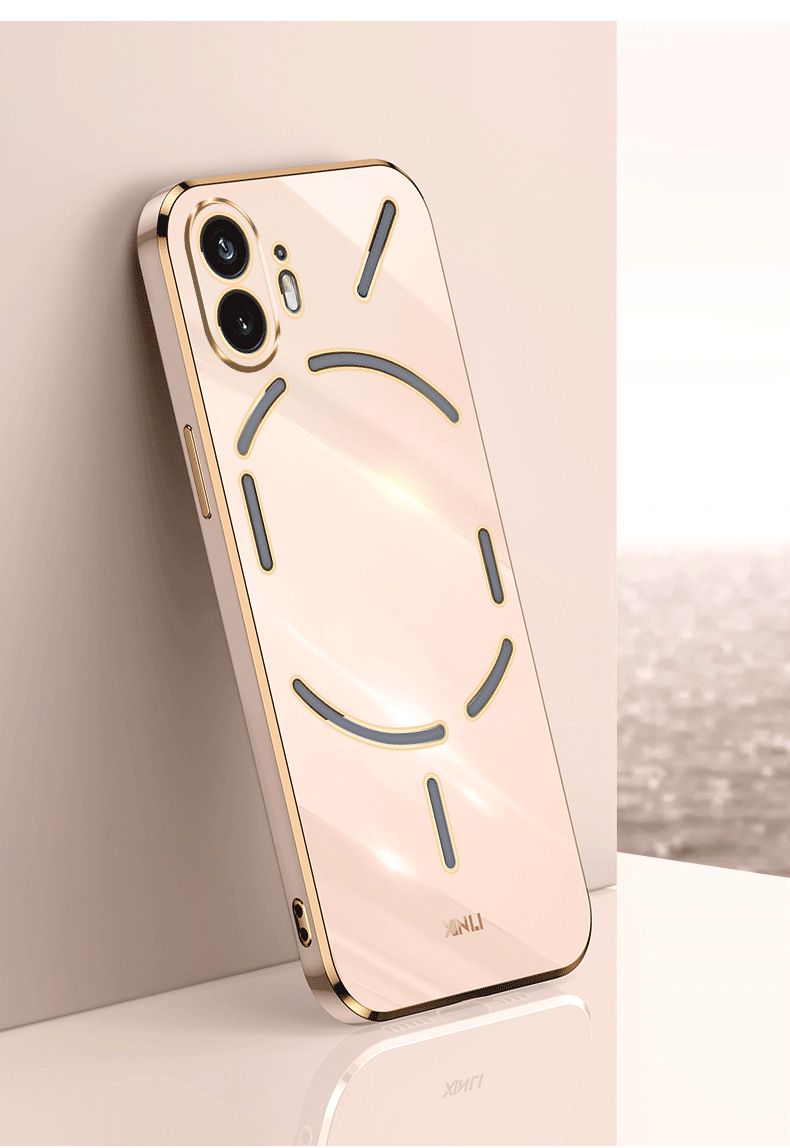 Phone Case for Nothing Phone 2A / Nothing Phone 1 / 2 Shockproof Bumper Colourful Straight Edge Plating Silicone Cover