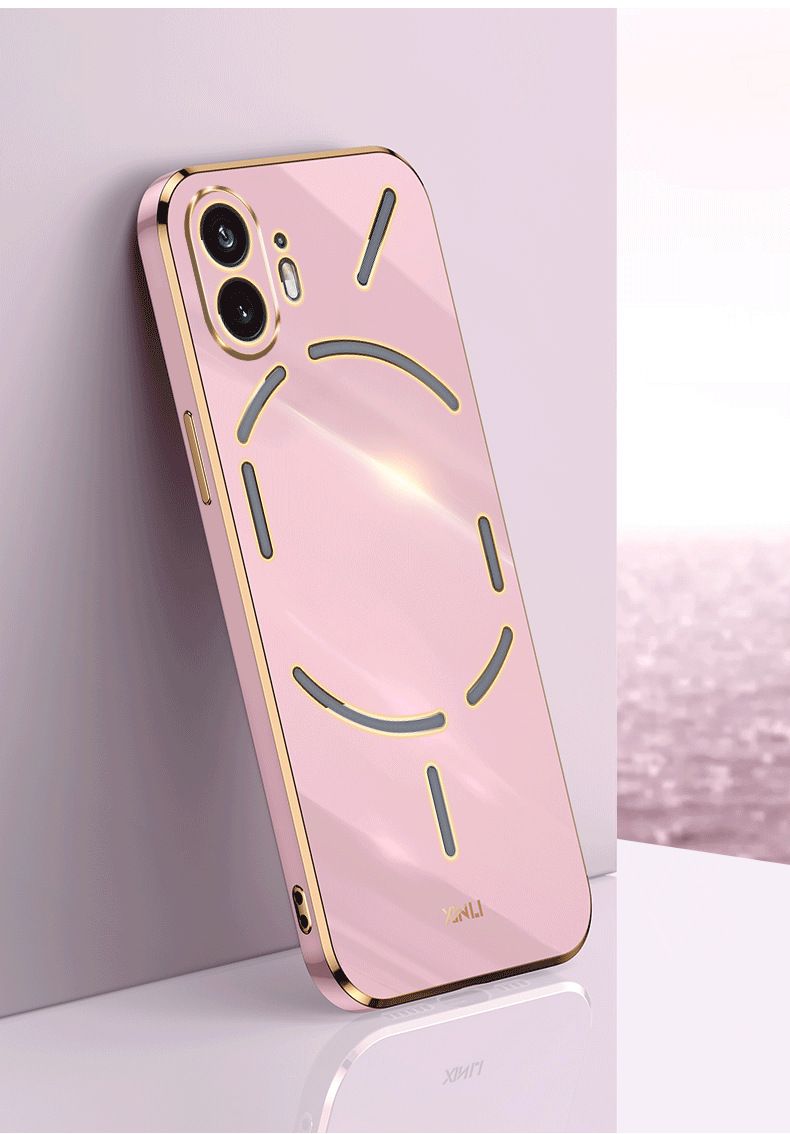 Phone Case for Nothing Phone 2A / Nothing Phone 1 / 2 Shockproof Bumper Colourful Straight Edge Plating Silicone Cover