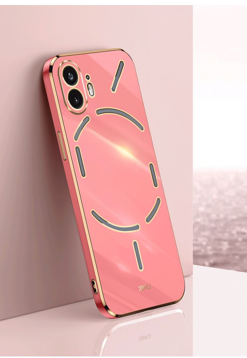 Phone Case for Nothing Phone 2A / Nothing Phone 1 / 2 Shockproof Bumper Colourful Straight Edge Plating Silicone Cover