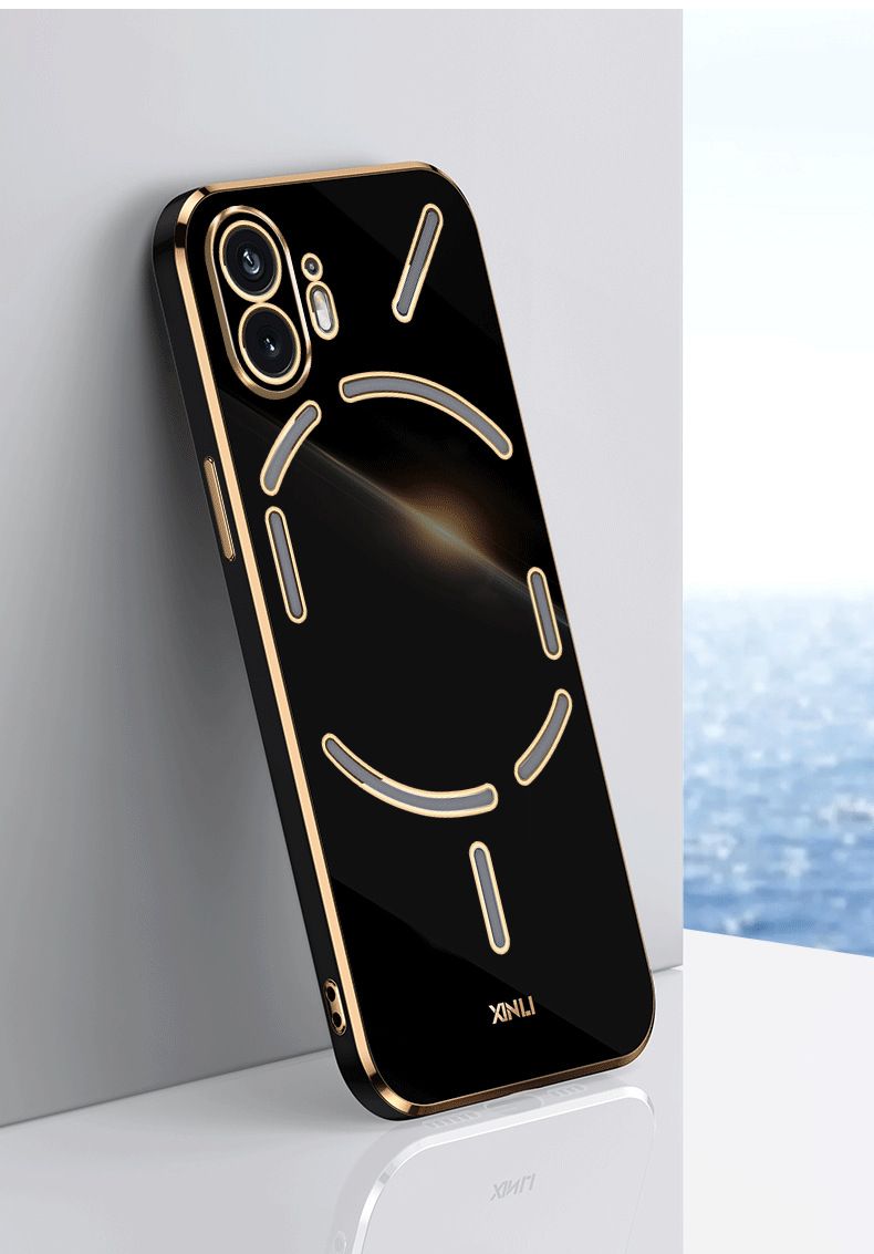 Phone Case for Nothing Phone 2A / Nothing Phone 1 / 2 Shockproof Bumper Colourful Straight Edge Plating Silicone Cover