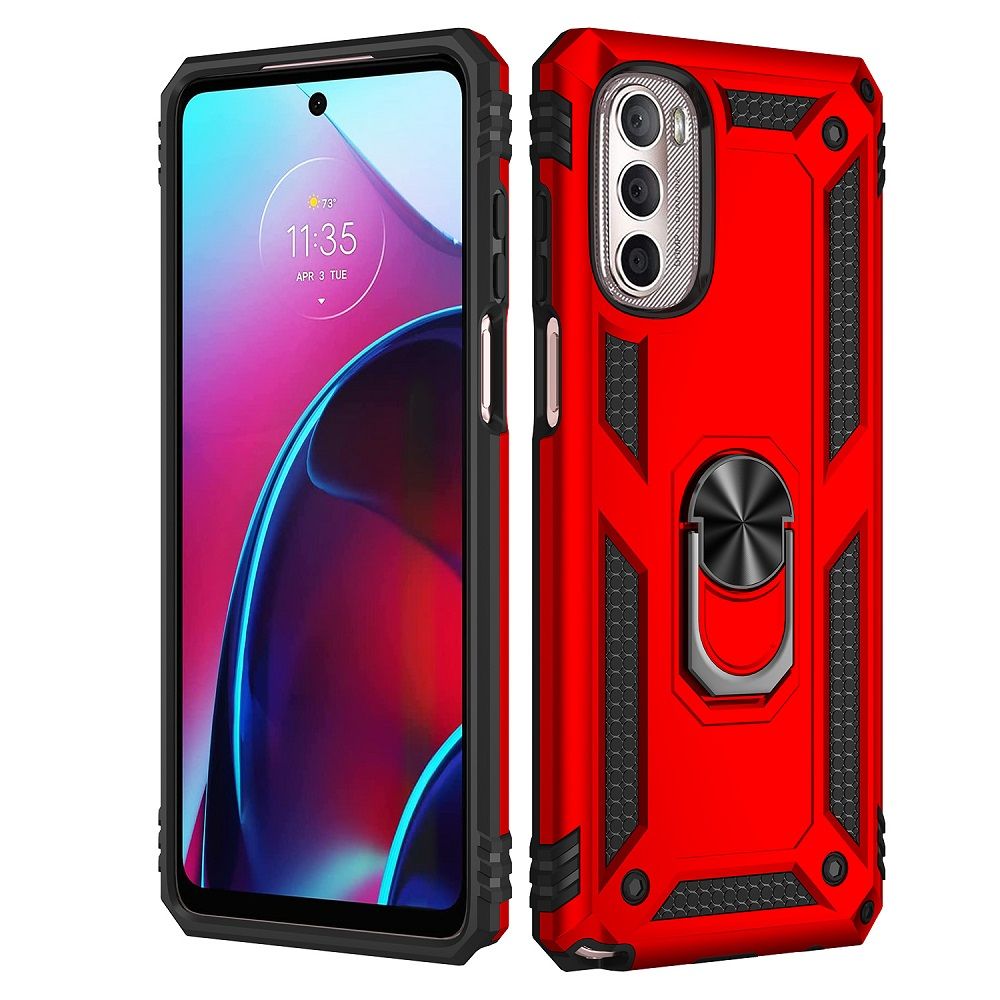 Phone Case For Motorola G Stylus 5G 2022/Moto G Stylus 4G 2022 Drop Shock with 360 Metal Swivel Ring Bracket Cover