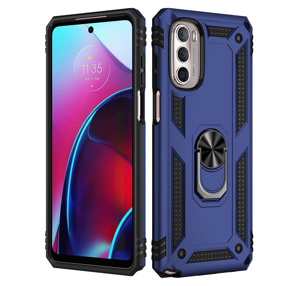 Phone Case For Motorola G Stylus 5G 2022/Moto G Stylus 4G 2022 Drop Shock with 360 Metal Swivel Ring Bracket Cover