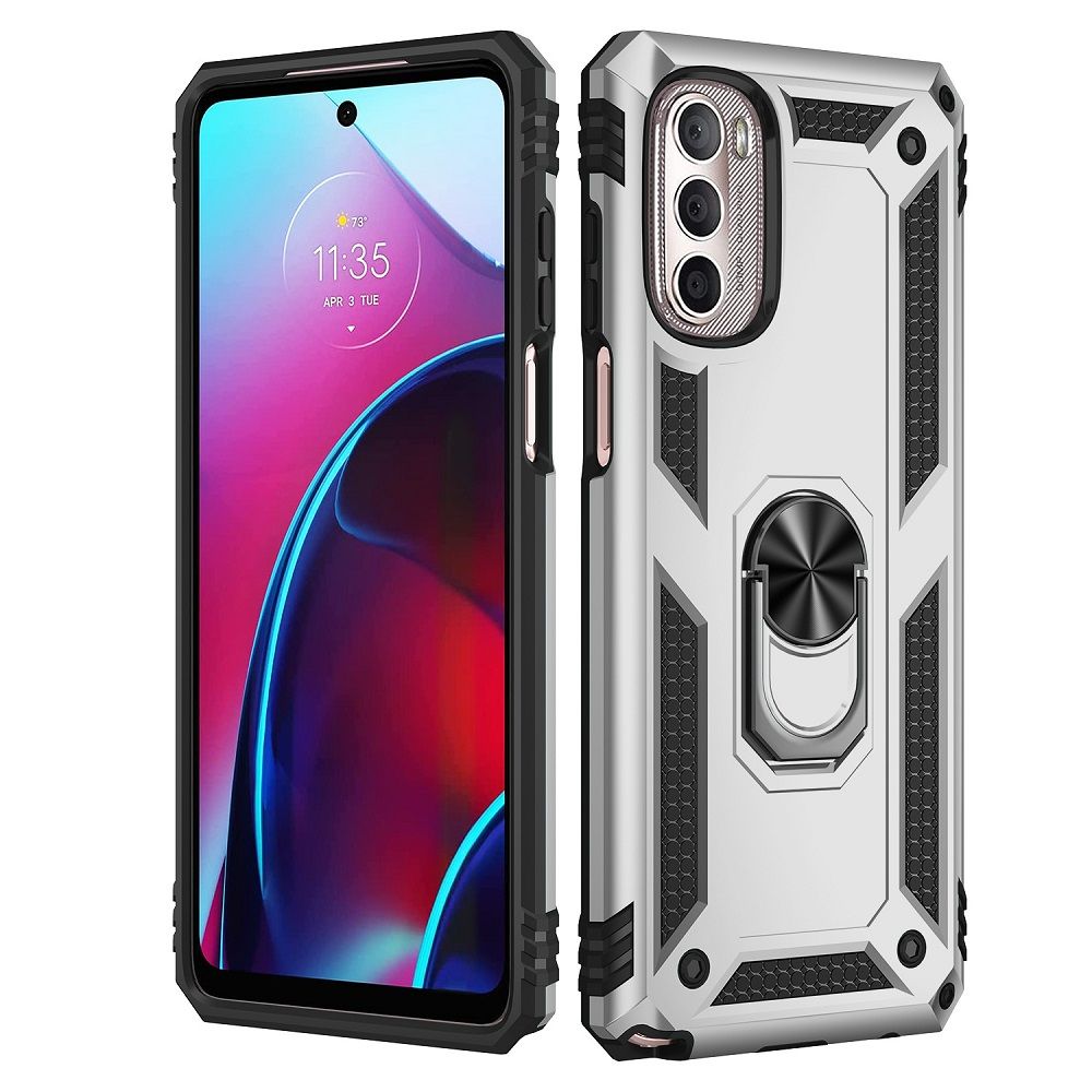 Phone Case For Motorola G Stylus 5G 2022/Moto G Stylus 4G 2022 Drop Shock with 360 Metal Swivel Ring Bracket Cover