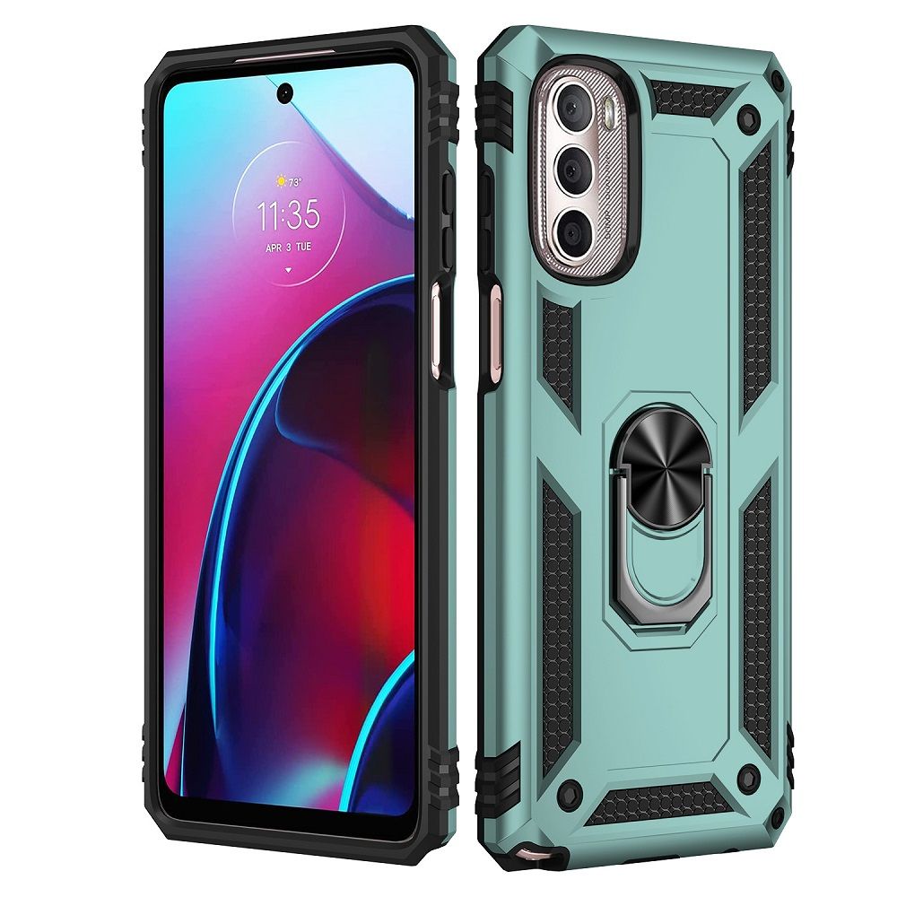 Phone Case For Motorola G Stylus 5G 2022/Moto G Stylus 4G 2022 Drop Shock with 360 Metal Swivel Ring Bracket Cover