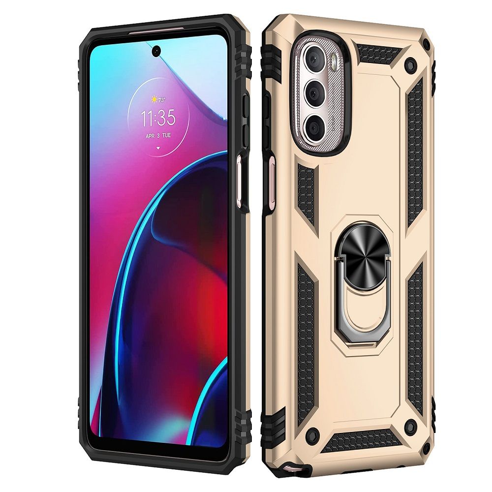 Phone Case For Motorola G Stylus 5G 2022/Moto G Stylus 4G 2022 Drop Shock with 360 Metal Swivel Ring Bracket Cover