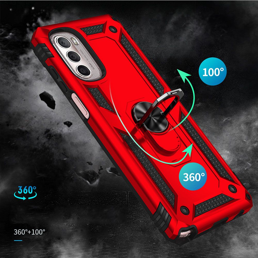 Phone Case For Motorola G Stylus 5G 2022/Moto G Stylus 4G 2022 Drop Shock with 360 Metal Swivel Ring Bracket Cover