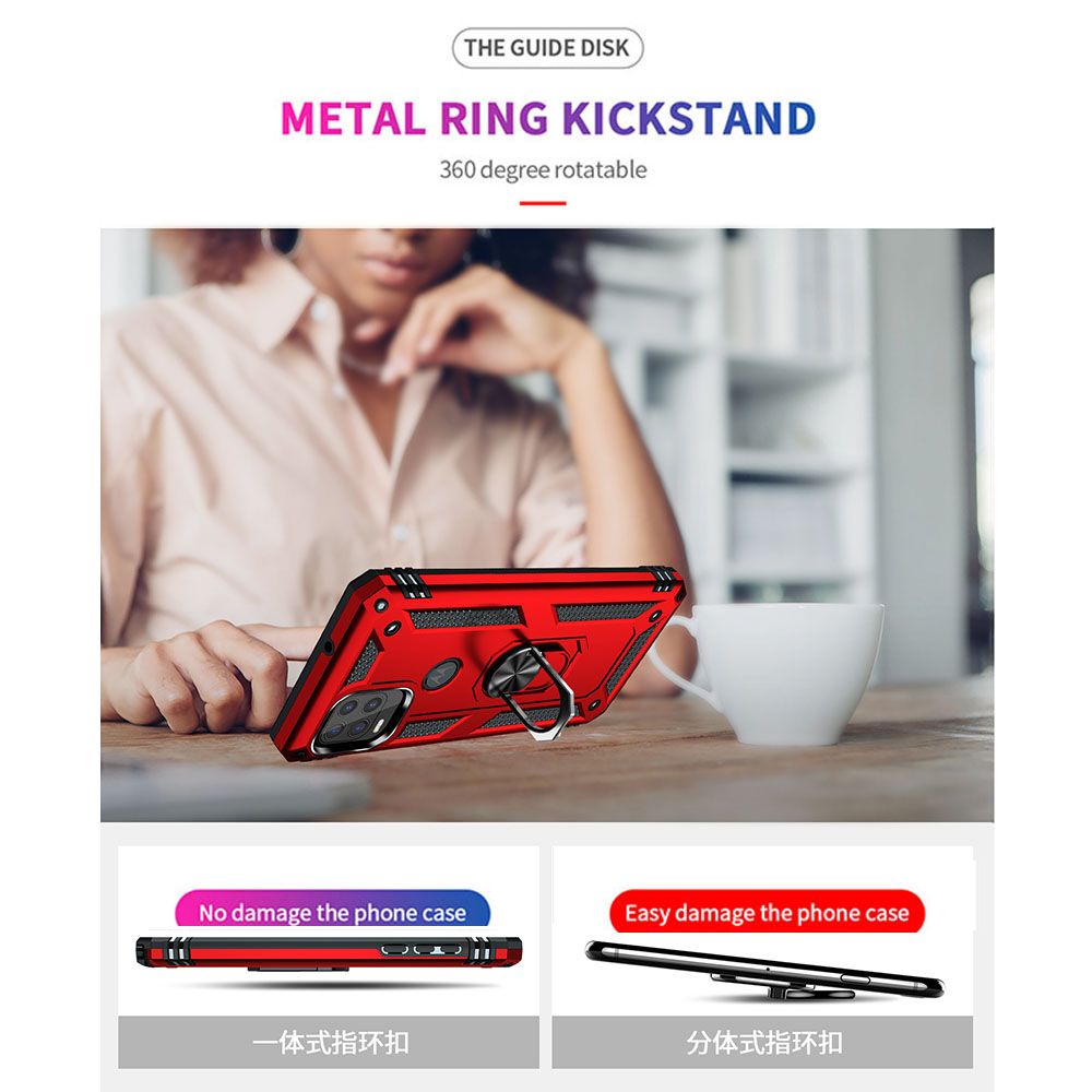 Phone Case For Motorola G Stylus 5G 2021/Moto G Stylus 5G 2021 Drop Shock with 360 Metal Swivel Ring Bracket Cover