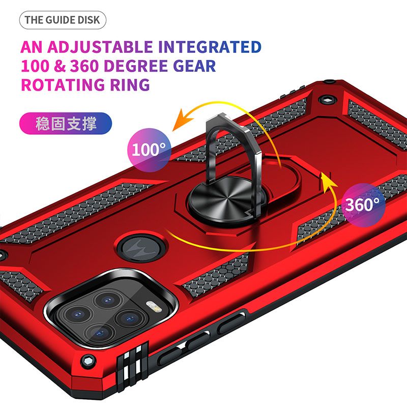 Phone Case For Motorola G Stylus 5G 2021/Moto G Stylus 5G 2021 Drop Shock with 360 Metal Swivel Ring Bracket Cover