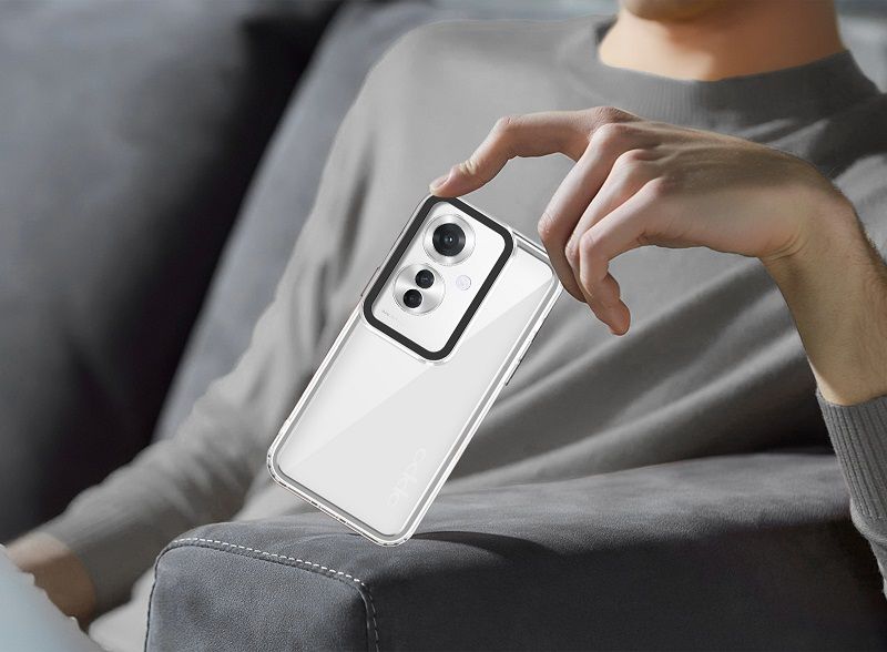 Phone Case for OPPO Reno11 F 5G / Reno 11 F 5G Clear Acrylic+TPU Shockproof Bumper Cover