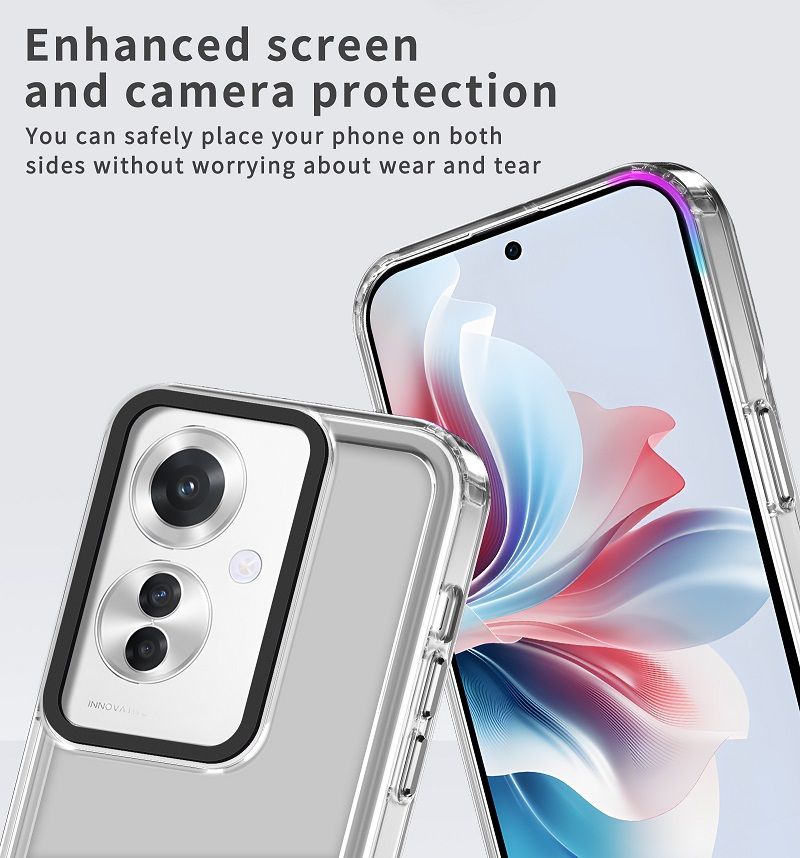Phone Case for OPPO Reno11 F 5G / Reno 11 F 5G Clear Acrylic+TPU Shockproof Bumper Cover