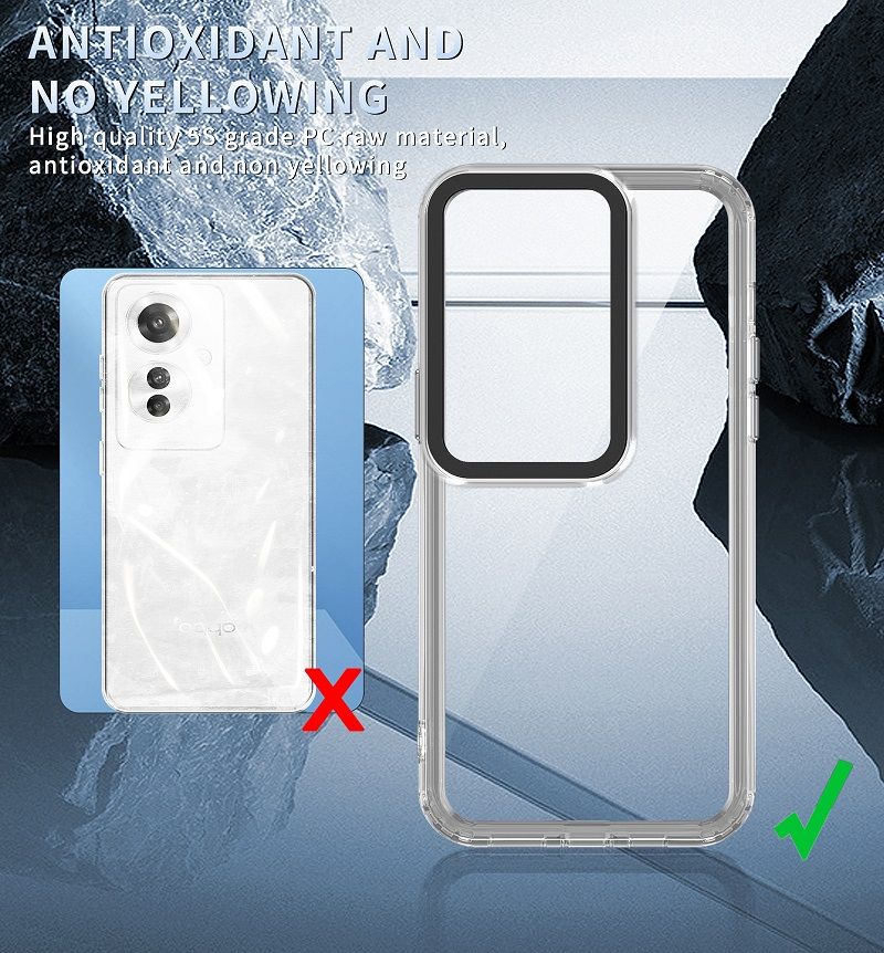 Phone Case for OPPO Reno11 F 5G / Reno 11 F 5G Clear Acrylic+TPU Shockproof Bumper Cover