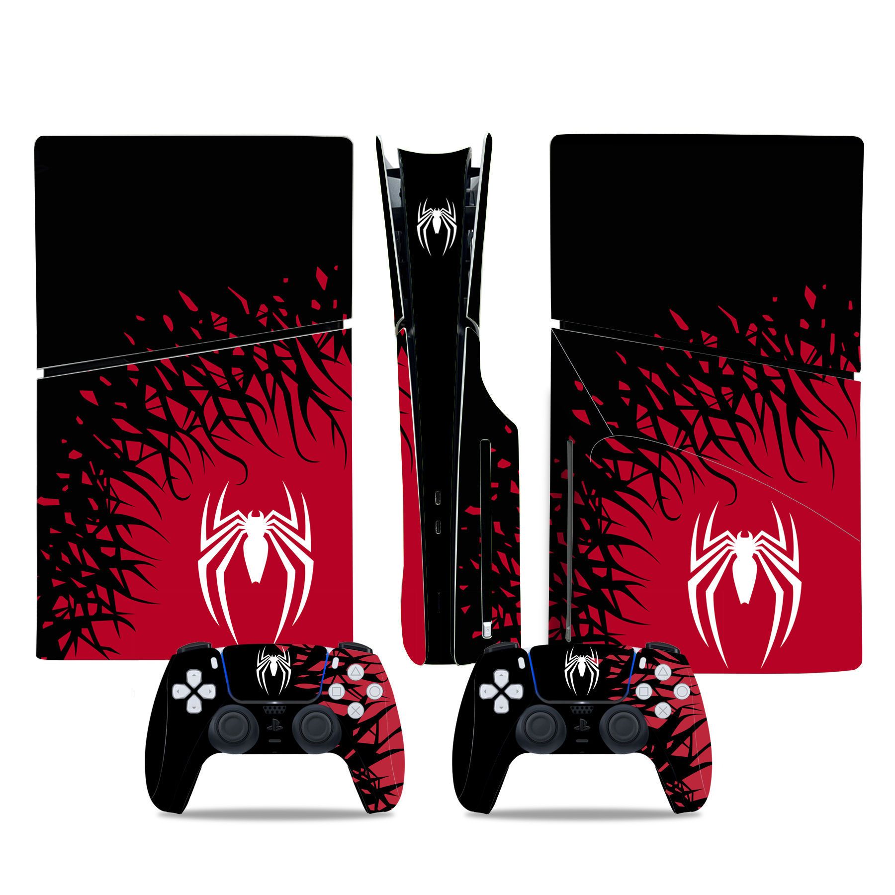 (Only Sticker) Full Body Vinyl Skin Decal Wrap Decal Cover for PS5 Slim Console and Controller