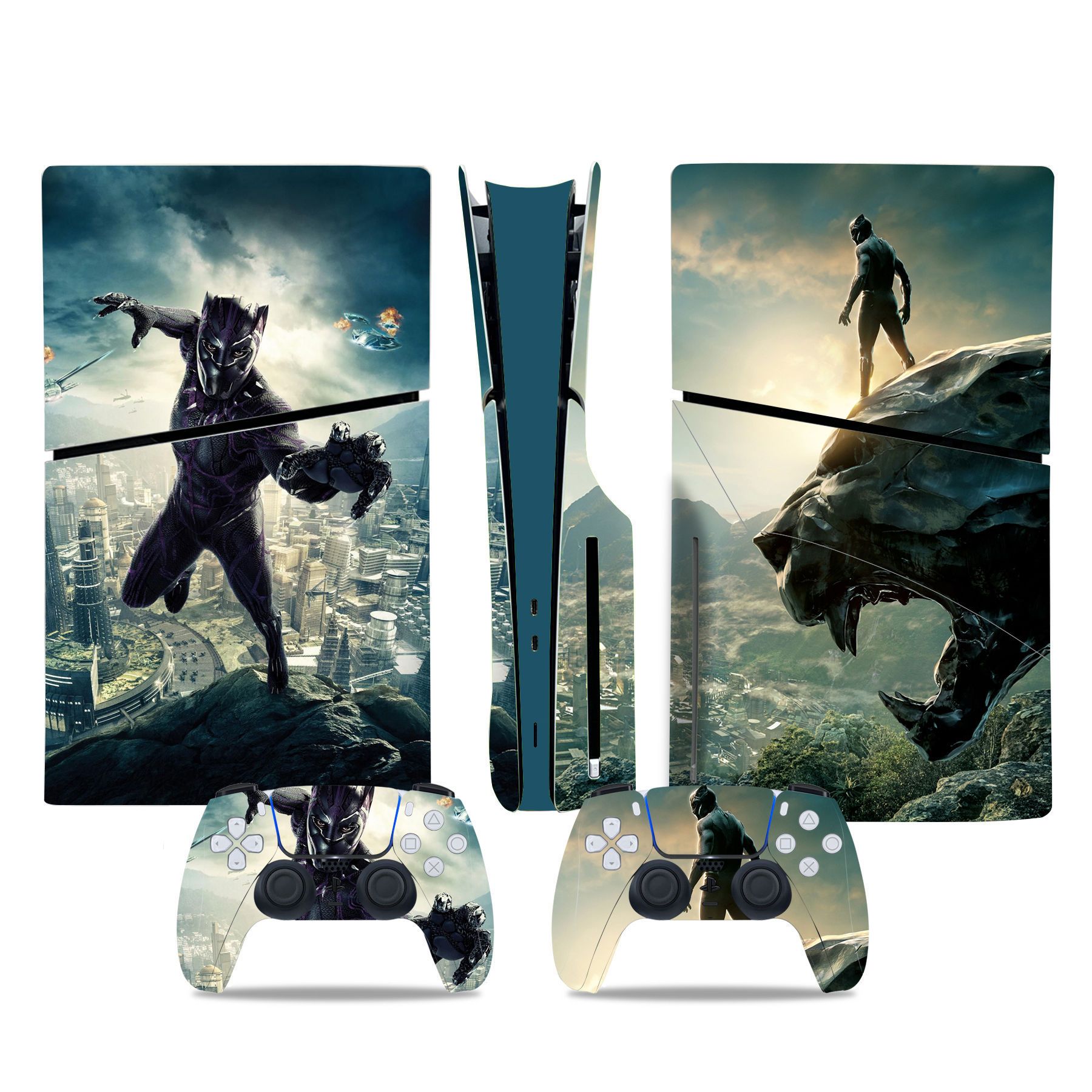 (Only Sticker) Full Body Vinyl Skin Decal Wrap Decal Cover for PS5 Slim Console and Controller