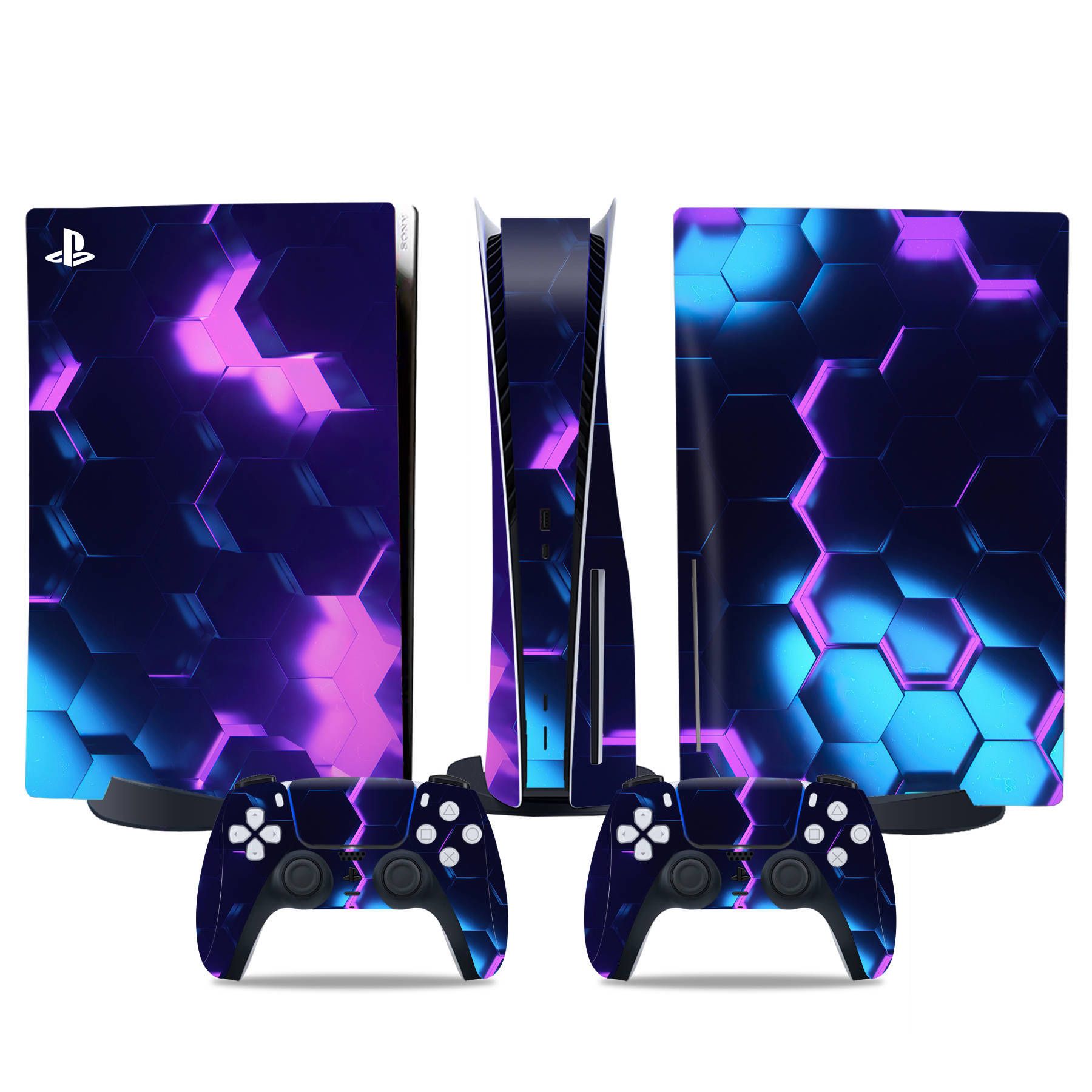 (Only Sticker) Full Body Vinyl Skin Decal Wrap Decal Cover for PS5 Console and Controller
